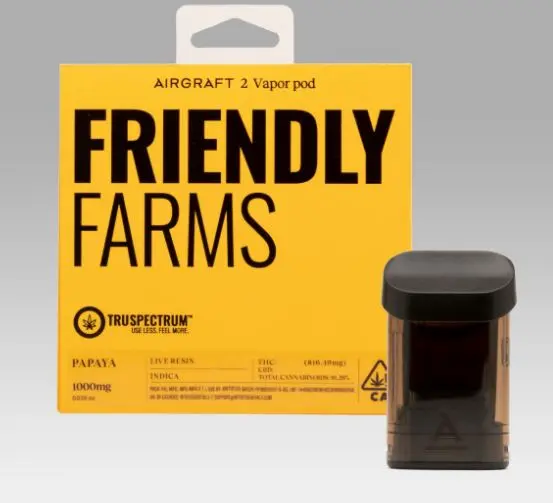 1g Papaya Live Resin Vape Pod by Friendly Farms