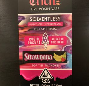 Trichz Live Rosin Disposable 1g - Strawnana 76%
