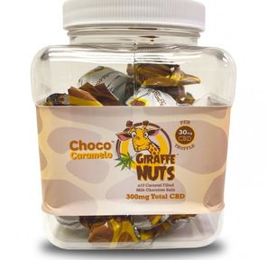 GIRAFFE NUTS CHOCOLATE TRUFFLE BALLS: 10 Count 30mg Choco Caramelo