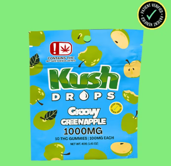 1000mg THC Gummy - Groovy Green Apple