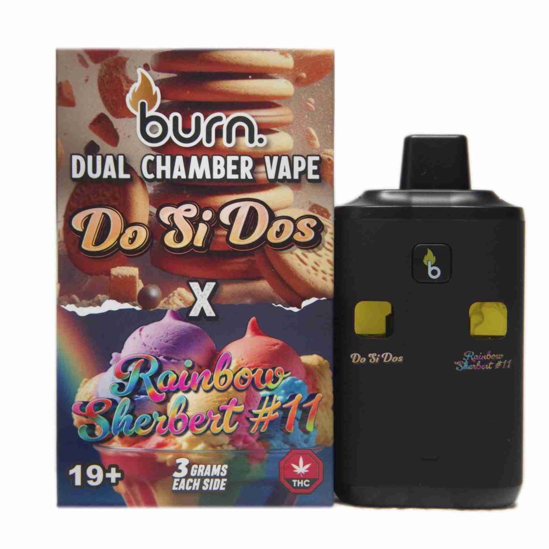 6 Gram Dual Chamber Burn Disposable – Do Si Dos + Rainbow Sherbet #11 (3+3 Gram)