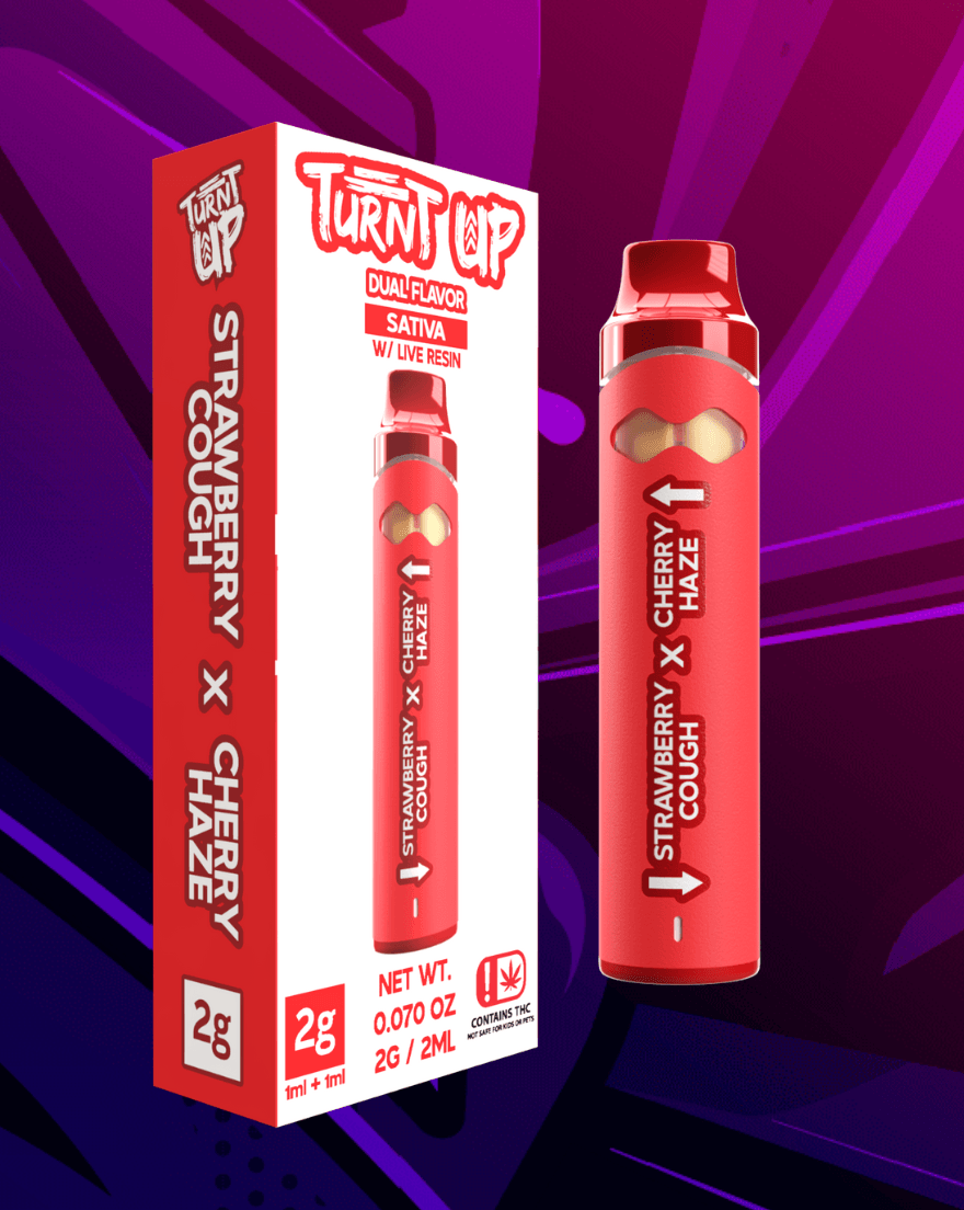 Turnt Up - 2g Disposable - Strawberry Cough x Cherry Haze ( Sativa