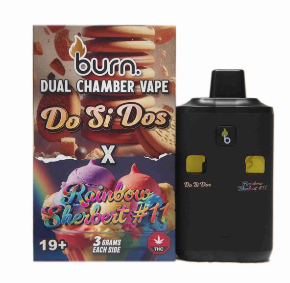 6 Gram Dual Chamber Burn Disposable – Do Si Dos + Rainbow Sherbet #11 (3+3 Gram)