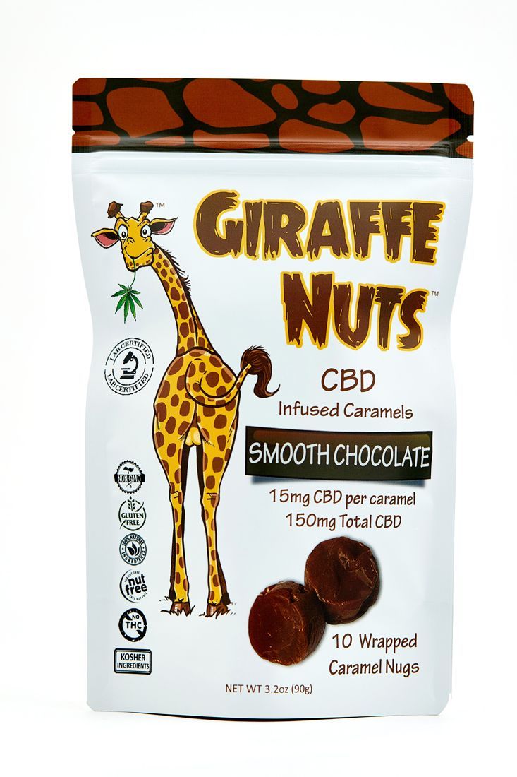 Giraffe Nuts: Chocolate Chew Caramels Bulk Bin (15mg) 10 CT