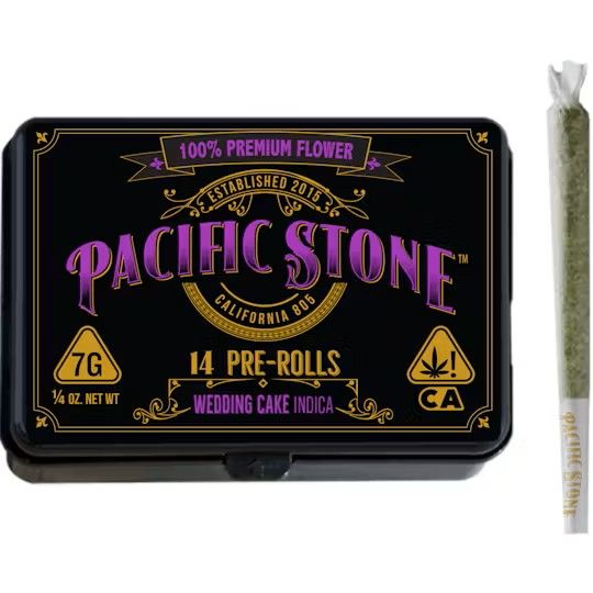 Pacific Stone Preroll 0.5g Indica Wedding Cake 14-Pack 7.0g