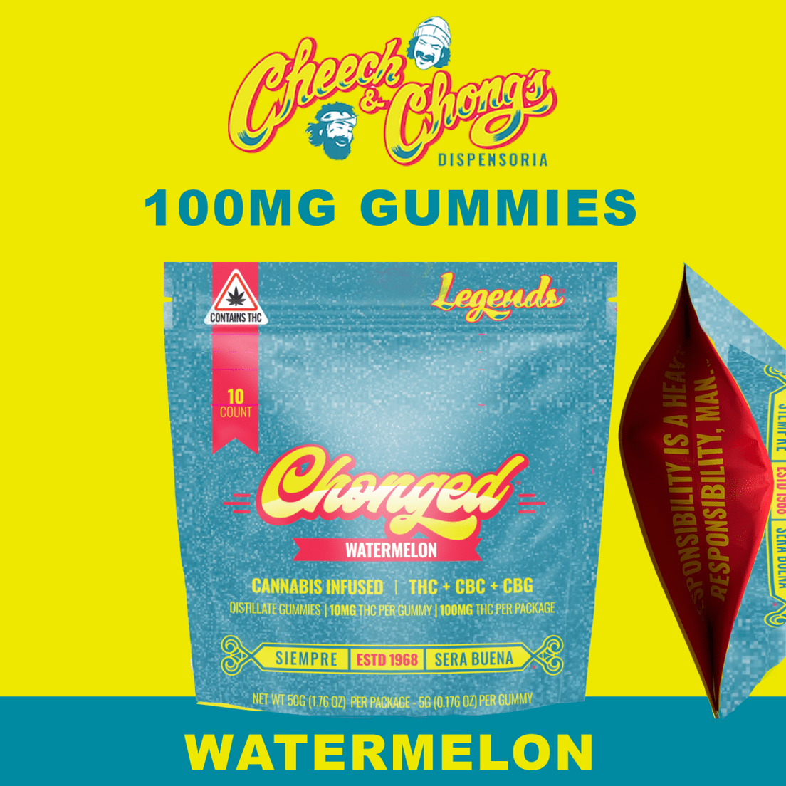 C&C 10:2:2 THC + CBD + CBN Watermelon Gummies 10mg 10pk