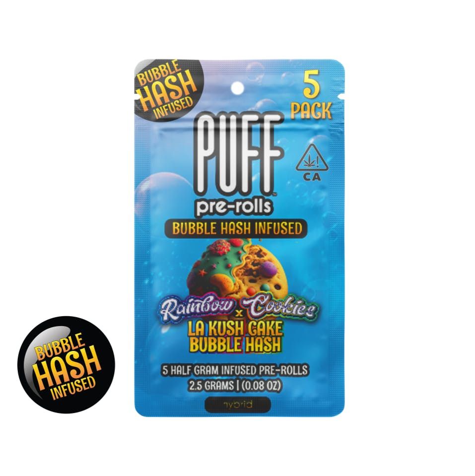 Puff 5pk Rainbow Cookies x LA Kush Cake $20