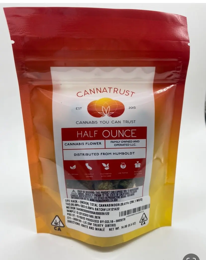 Life Hack (indica) - 14g Flower (THC 26%) by Cannatrust **Buy 2 for $80**