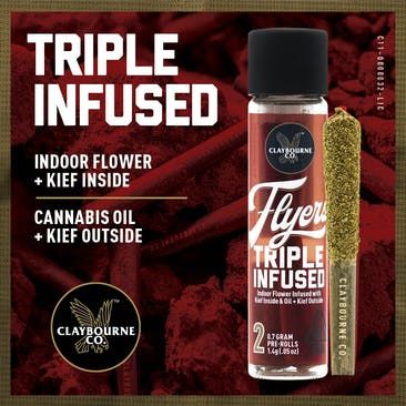 Claybourne Co. - Kush Cake (1.4g) - Flyers Triple Infused Pre-Rolls