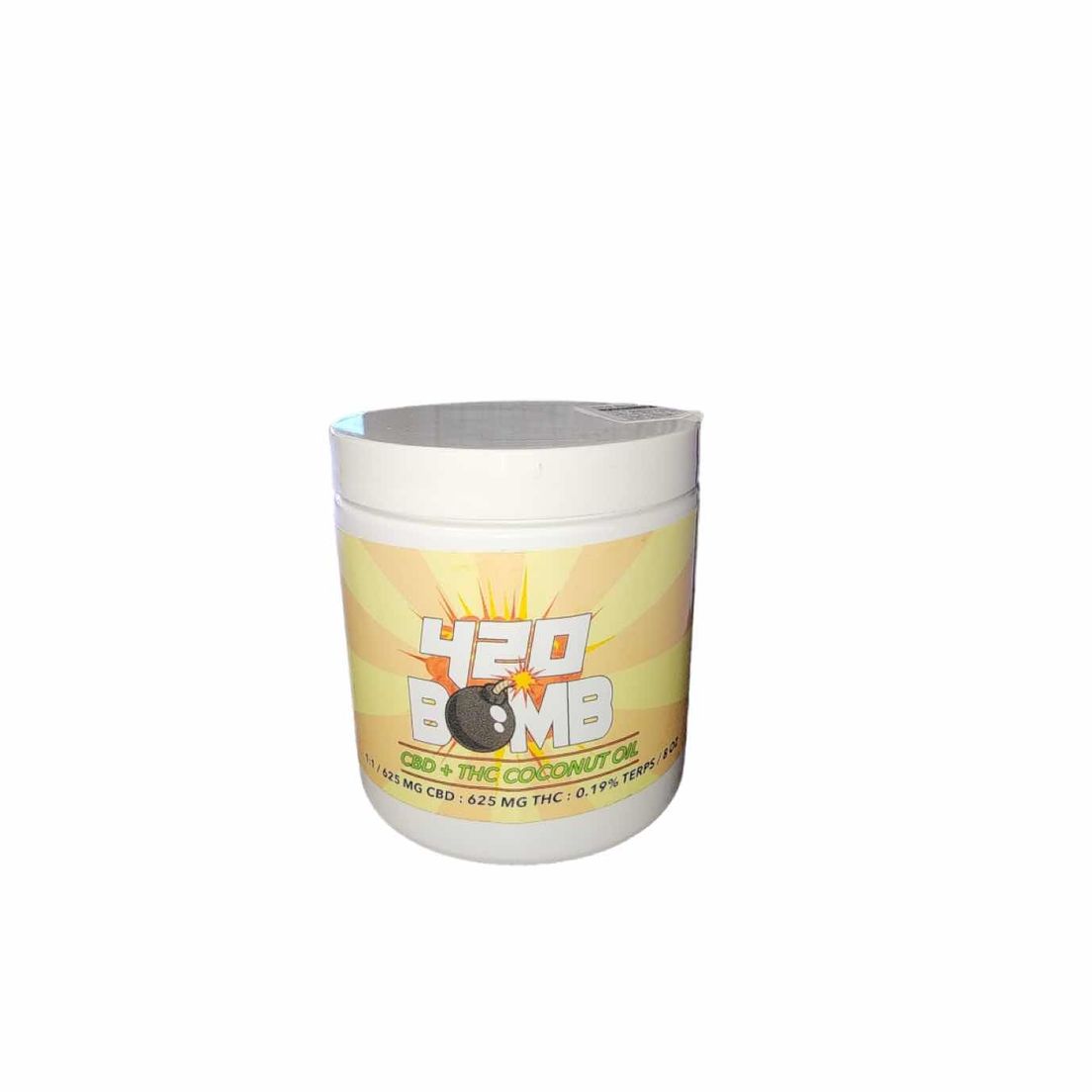 420 Bomb Coconut Oil topical and edible 1250 Mg 1:1 THC to CBD