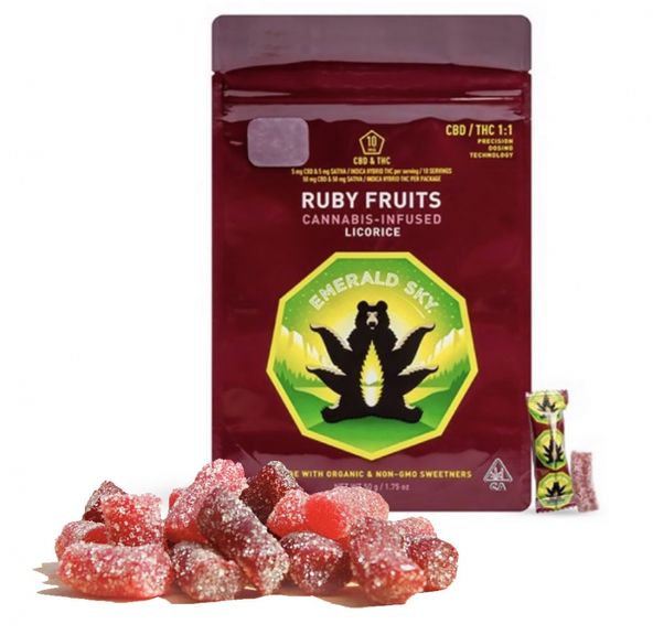 Emerald Sky - Edible - Ruby Fruits - CBD/THC - 1:1 - 100mg