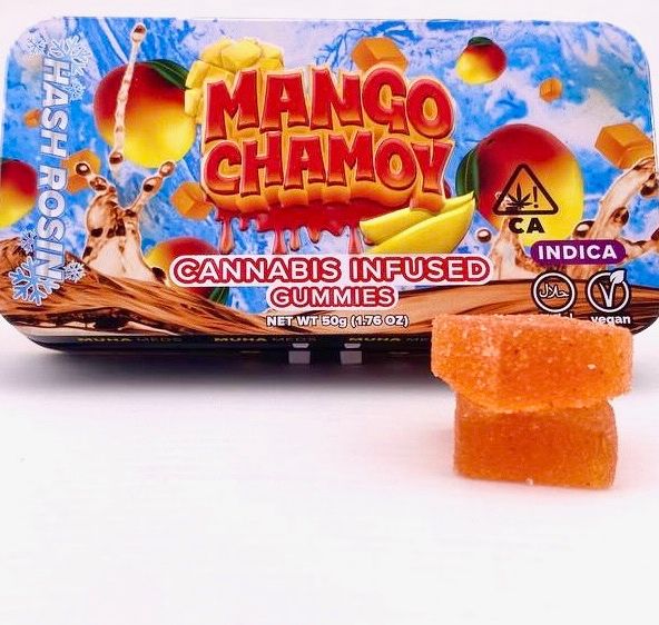 100mg Mango Chamoy (Indica) Hash Rosin Gummies - Muha Meds