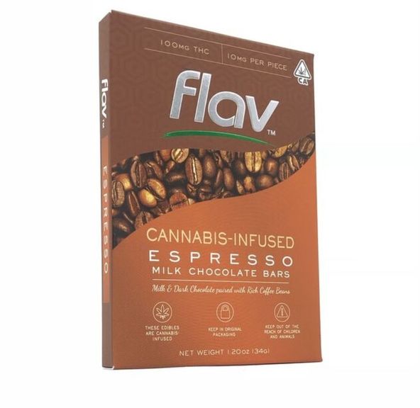 Flav - Espresso Milk Chocolate Bars 100mg