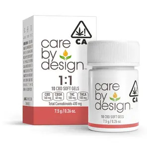 1:1 Full Spectrum CBD Soft Gels 100mg THC 10ct 7.50 g