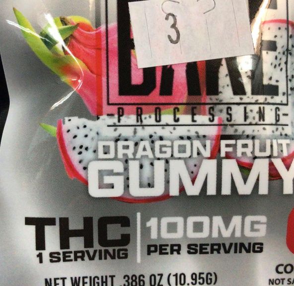 Dragon Fruit 100 mg single gummy