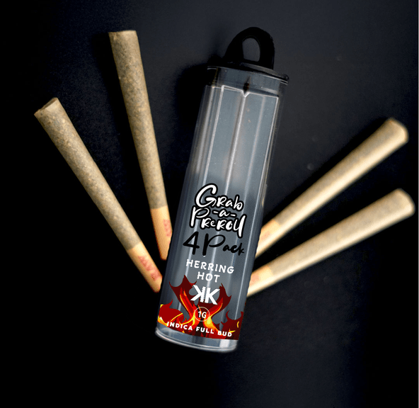 1G X 4 Herring Hot Grabba Pre Roll 4 Pack by Kushkraft