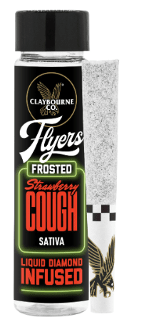 CLAYBOURNE CO STRAWBERRY COUGH 2PK X 0.5G INFUSED FROSTED FLYERS JOINTS 1G SATIVA