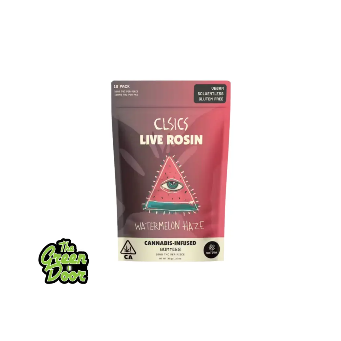 Clsics - Watermelon Haze Live Rosin - Gummies - 10PK - 100MG