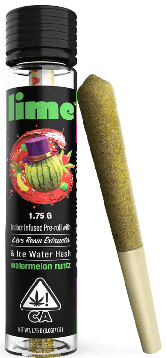 Lime - Watermelon Runtz - Infused Pre Roll - 1.75g - Hybrid