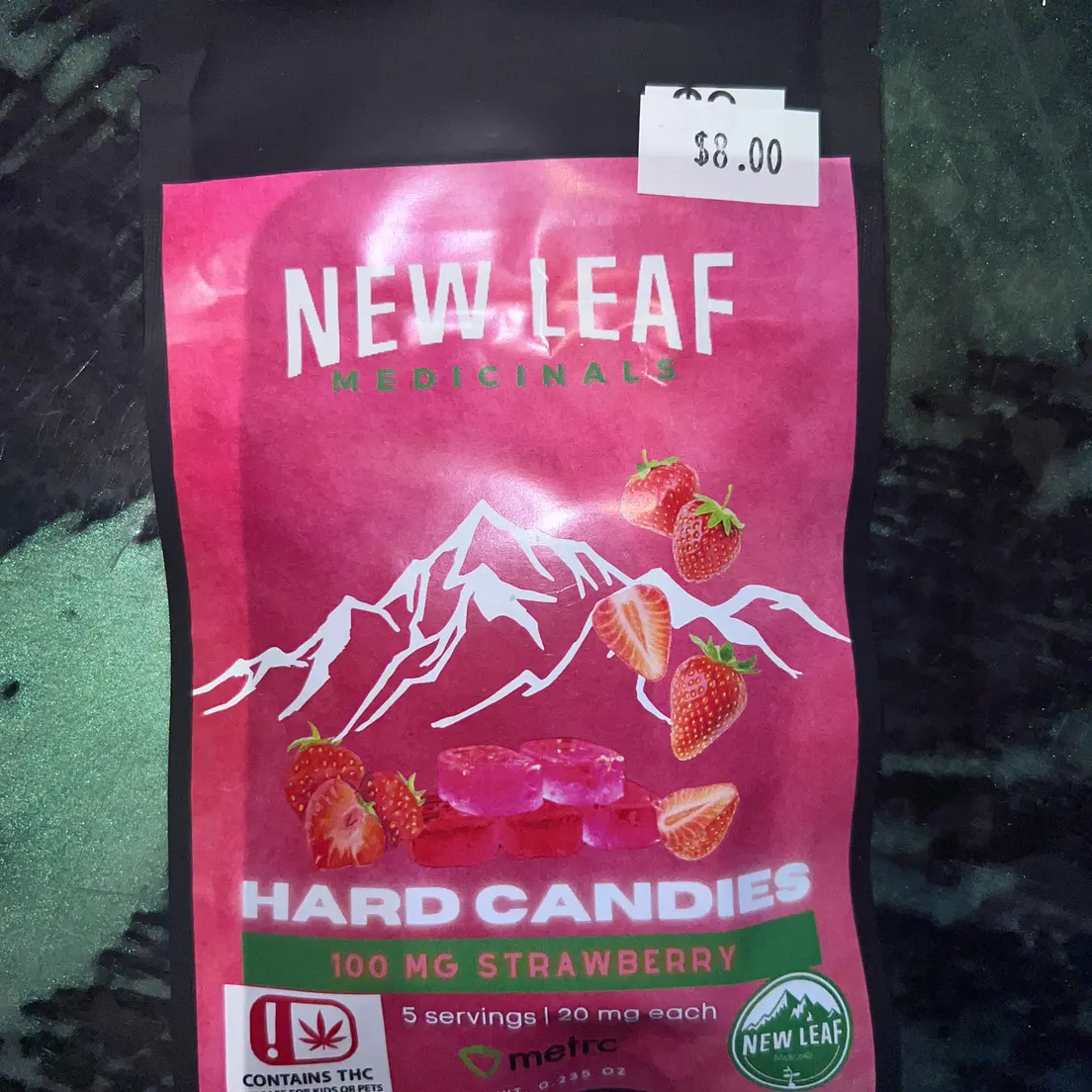 100mg Strawberry Hard Candy