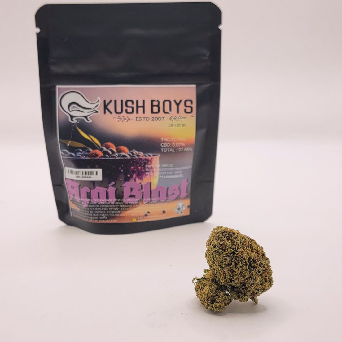 PRE-ORDER ONLY 1/8 Acai Blast (31.29%/Hybrid) - Kush Boys