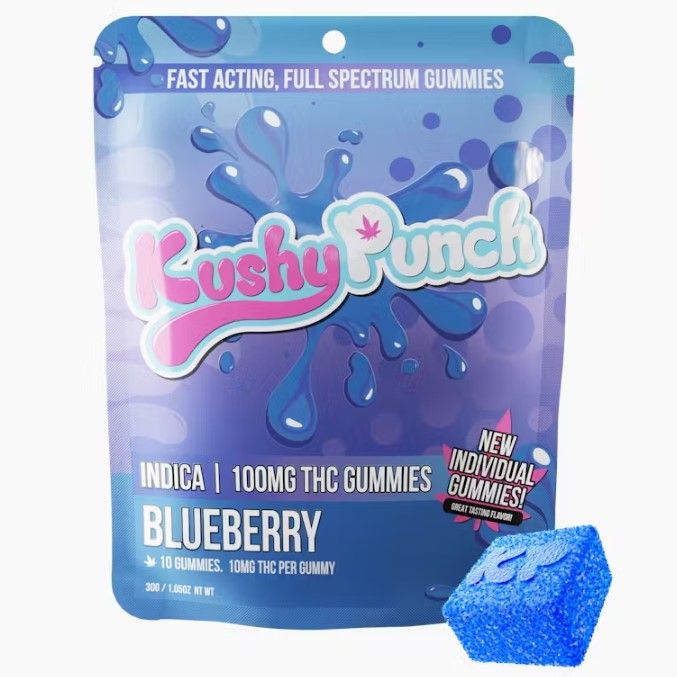 Indica Blueberry Individual Gummies 100mg