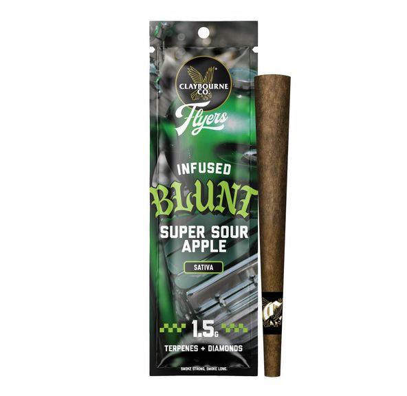 Claybourne Co. - Flyers Infused Blunt - 1.5g - Super Sour Apple