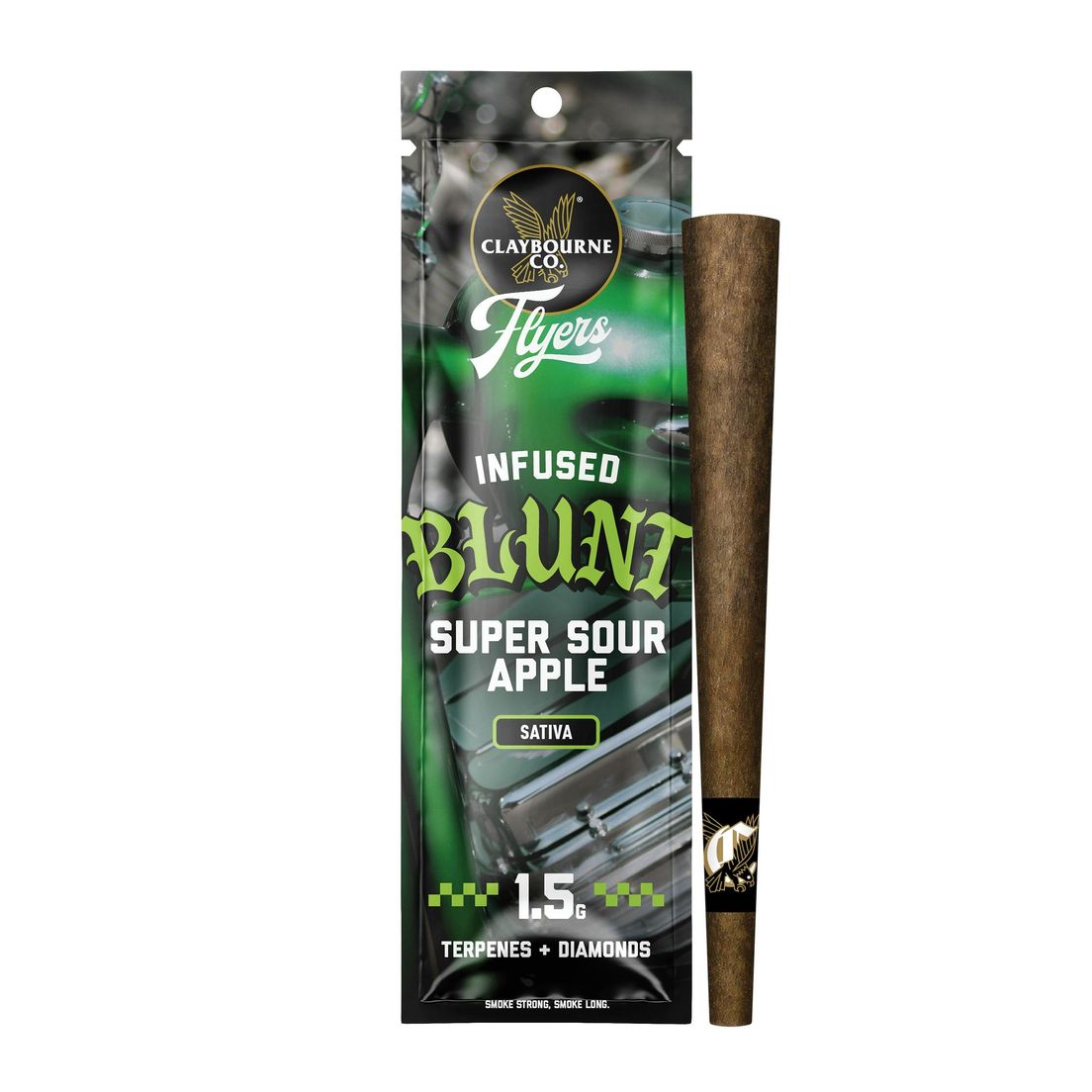 Claybourne Co. - Flyers Infused Blunt - 1.5g - Super Sour Apple