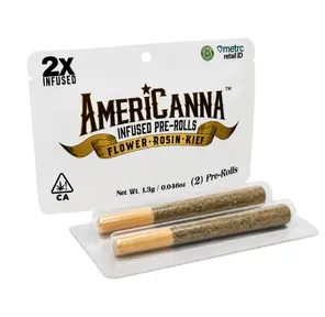 AmeriCanna Infused Pre-Roll 2pk Banana Punch 1.3g