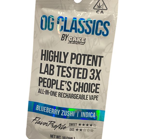 Cake OG Classics - Blueberry Zushi 1.25g Rechargeable Disp.