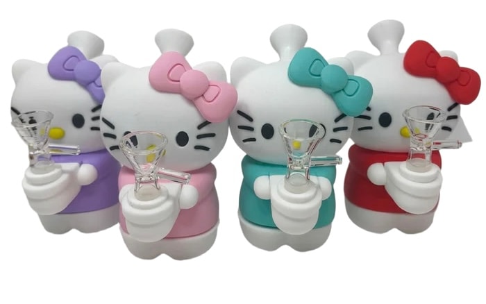 BDB5.5" Cute Kitty Silicone Water Pipe