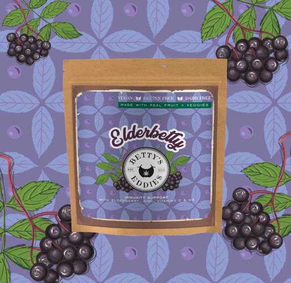 Betty's Eddies Elderbetty Taffies - 10mg each - 100mg total - 10 pcs - Full Spectrum