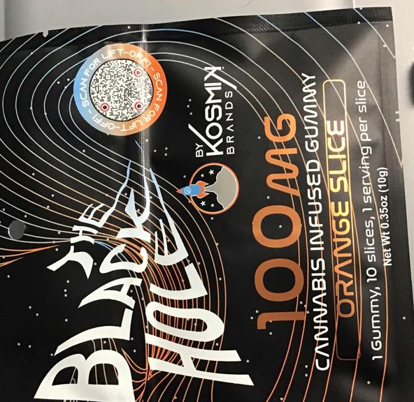 Black Hole Orange Slice Kosmik Gummies 100mg