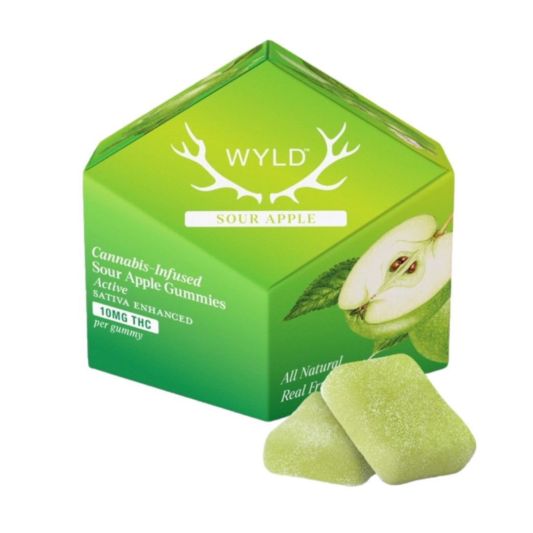 Wyld Fruit Chews Sour Apple 100mg