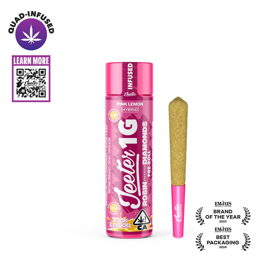 Jeeter | Quad Infused | Preroll | 1g | Pink Lemon