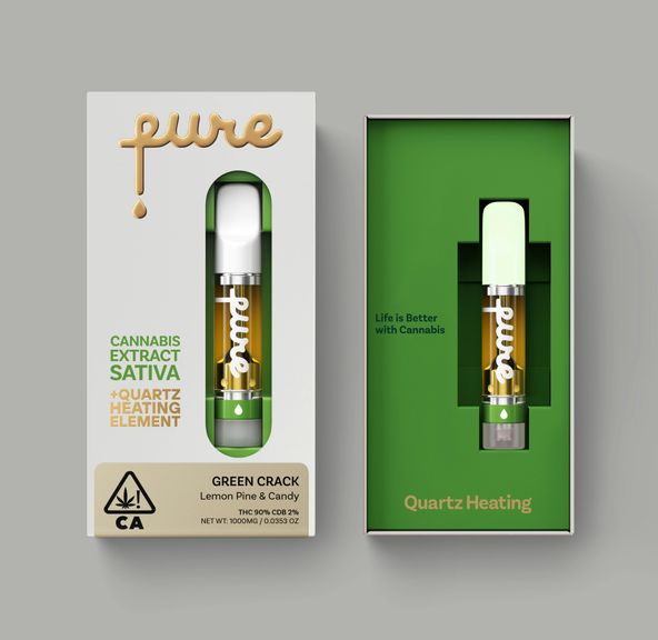 Pure- QuartzCore Green Crack Cart 1g (S)