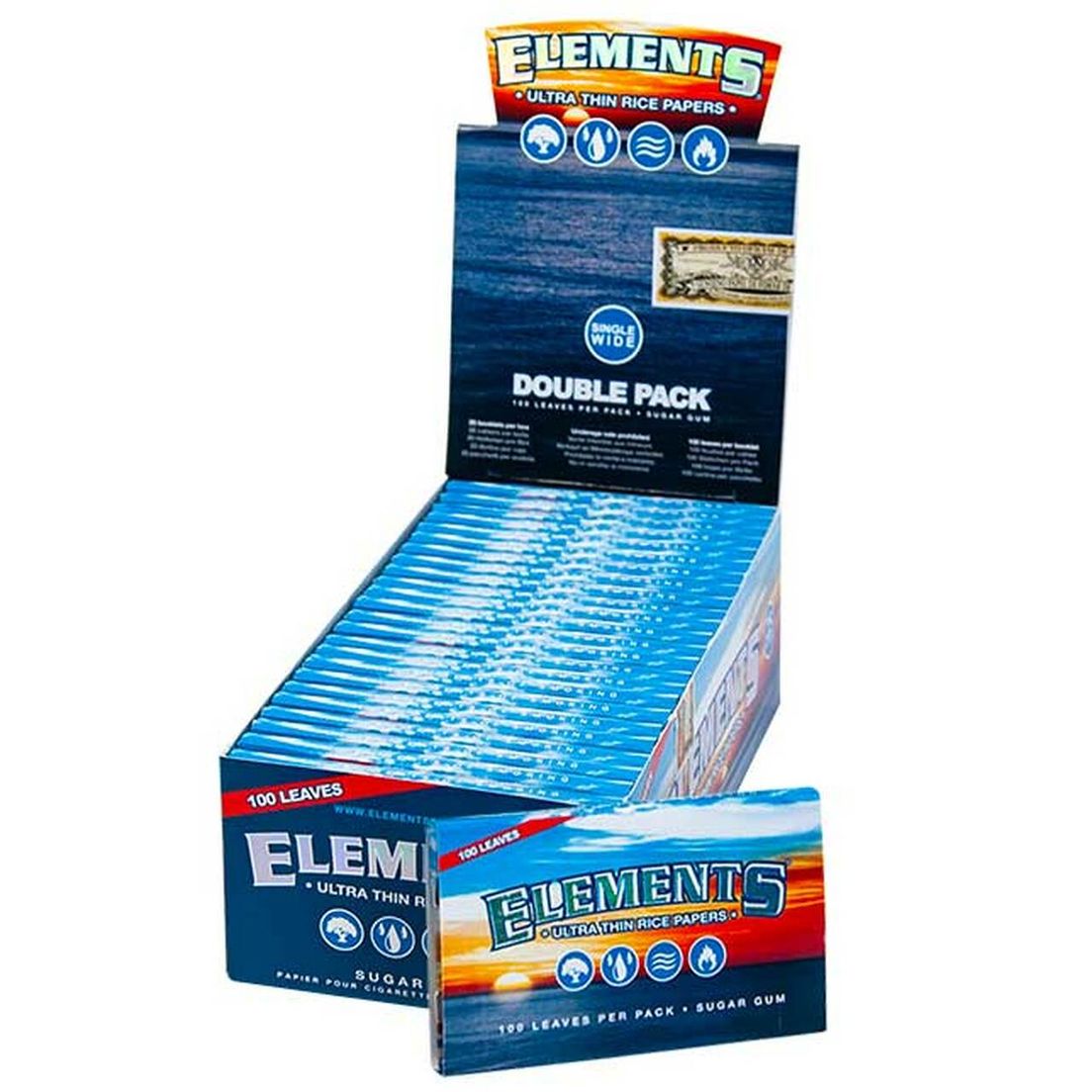 ELEMENTS - Ultra Thin Rice Papers Single-Wide/Double Pack