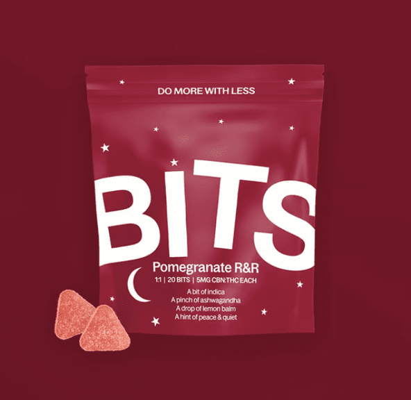 BITS | Pomegranate R&R 1:1 CBN THC | 20pk 100mg edible
