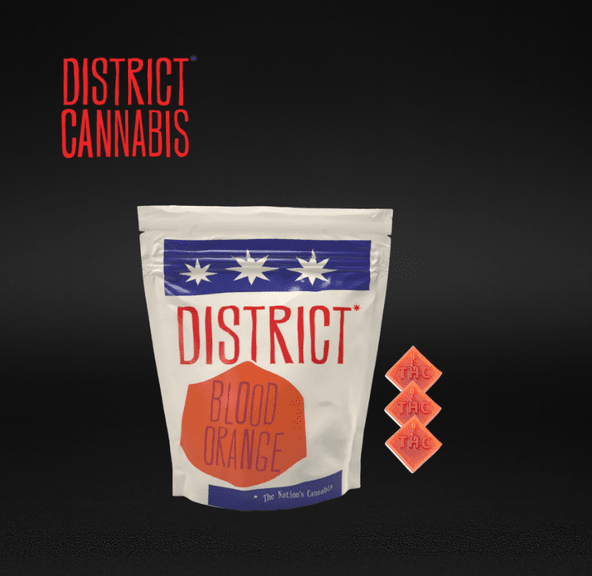 District Cannabis | Blood Orange Chewable Troche | THC Gummies | 10mg THC | 10-Pack (100mg THC Total)