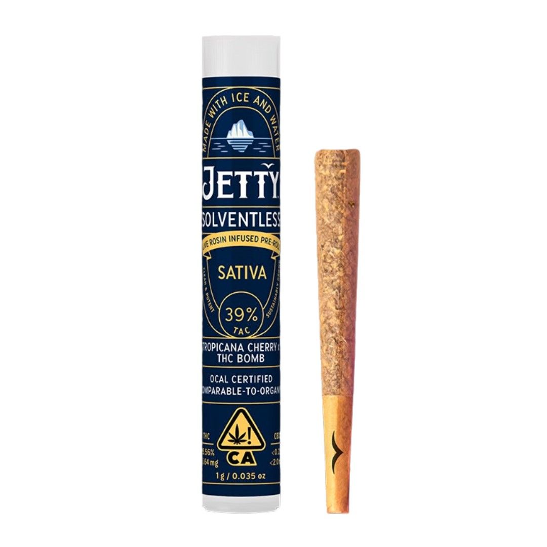 Jetty Solventless Infused Pre-roll Tropicana Cherry x THC Bomb 1g