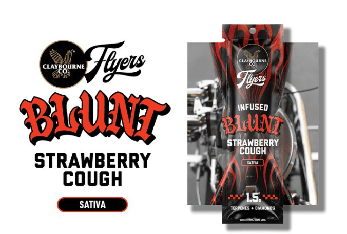 Claybourne Co. - Strawberry Cough - Infused Preroll Blunt - 1.5g - Sativa