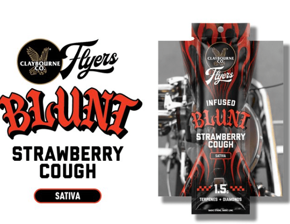 Claybourne Co. - Strawberry Cough - Infused Preroll Blunt - 1.5g - Sativa