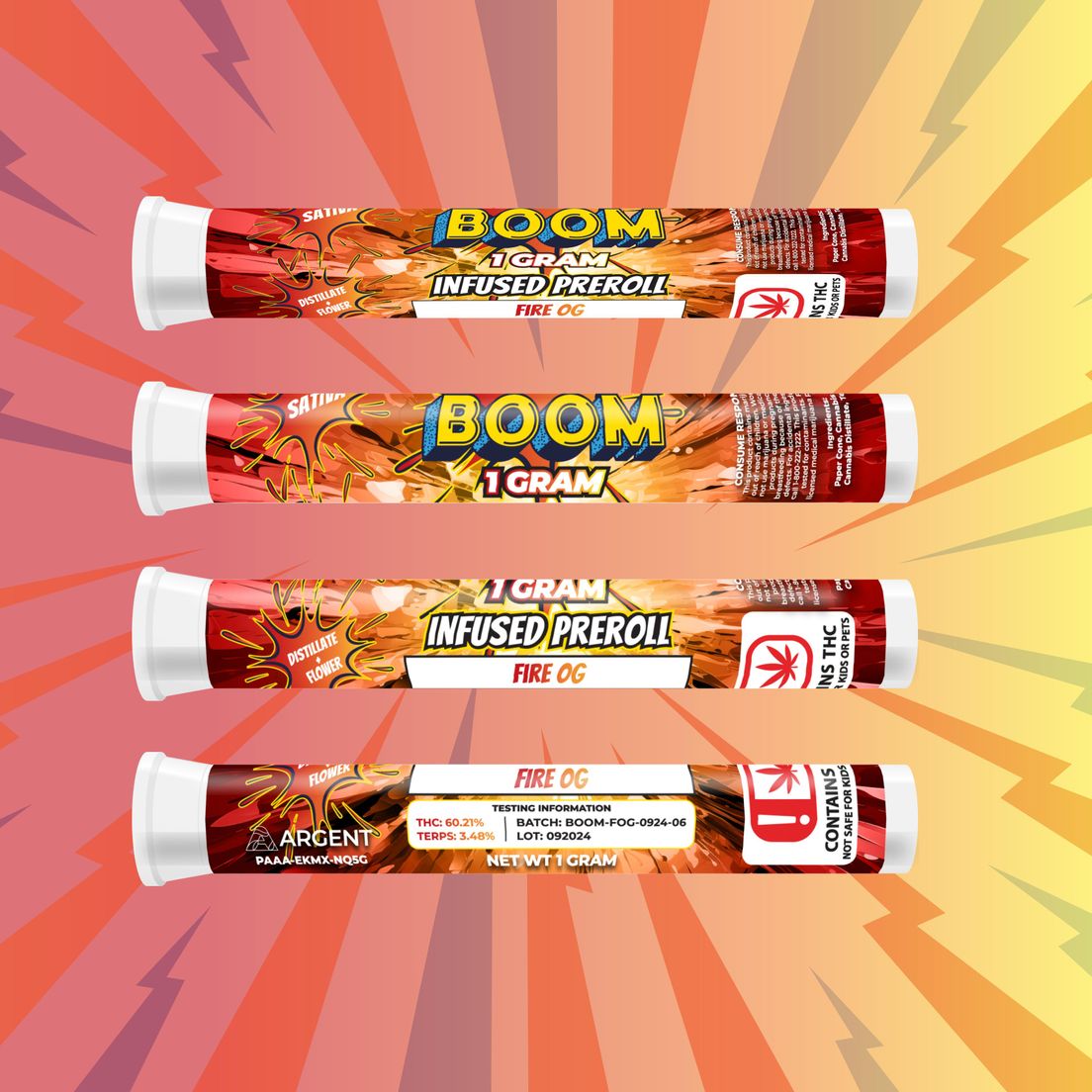 BOOM FIRE OG INFUSED PREROLL 1G