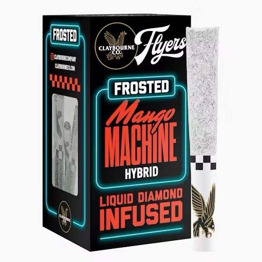 Claybourne Co.- Mango Machine Frosted Flyers Liquid Diamond Infused Prerolls (H)