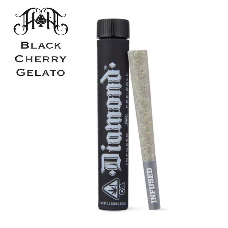 Black Cherry Gelato | I/H - Diamond THCA-Infused Pre-Roll - Joint