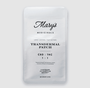 Mary's Medicinals Transdermal Patch 1:1 10mg CBD / 10mg THC