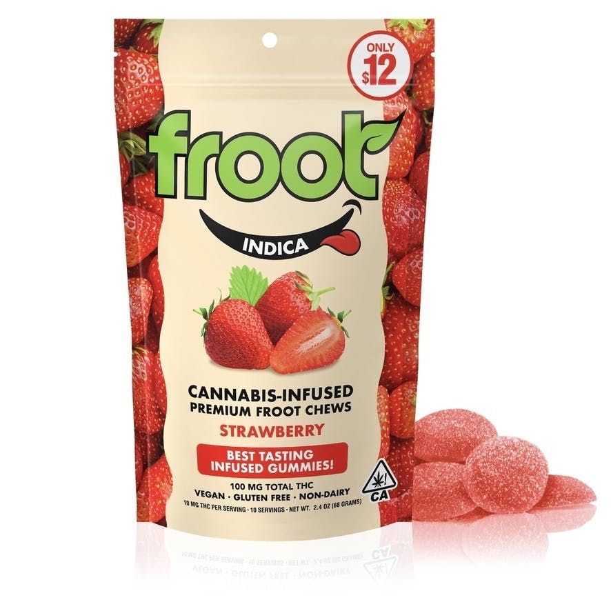 Froot Strawberry Gummies 100mg THC