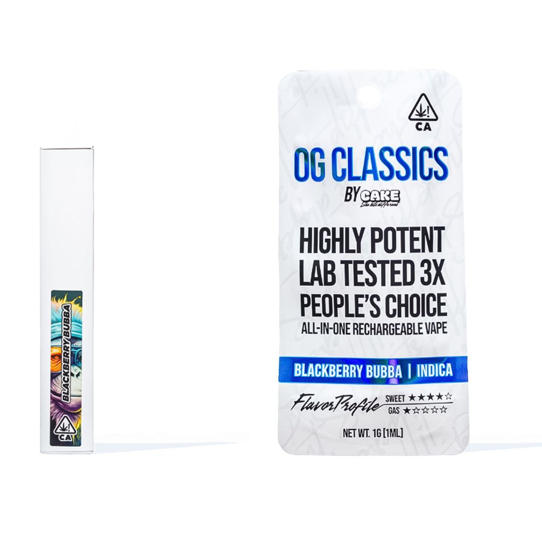 Cake AIO Vape OG Classics Blackberry Bubba 1g