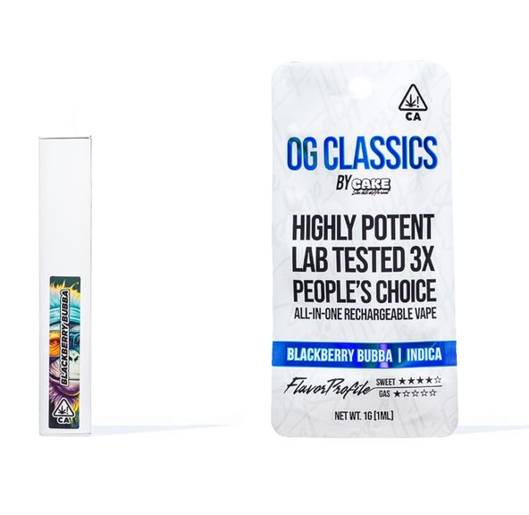 Cake AIO Vape OG Classics Blackberry Bubba 1g