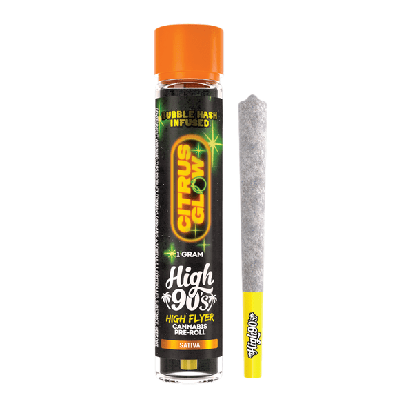 High 90s | Infused Preroll | 1g | Bubble Hash | Citrus Glow